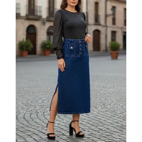 Saia Jeans Longa Mercado Livre - Saia Jeans | Mercado Livre