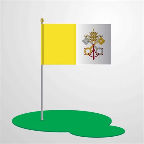 Vatican City Holy See Flag Pole Flag Icons City Icons See Icons Png