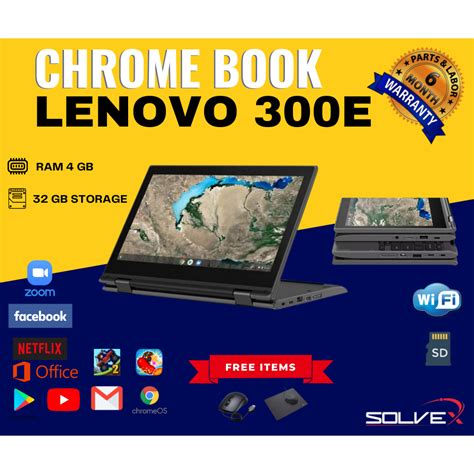 Chromebook Lenevo 300 E I Amd Processor I Touch Screen I 360 Degree
