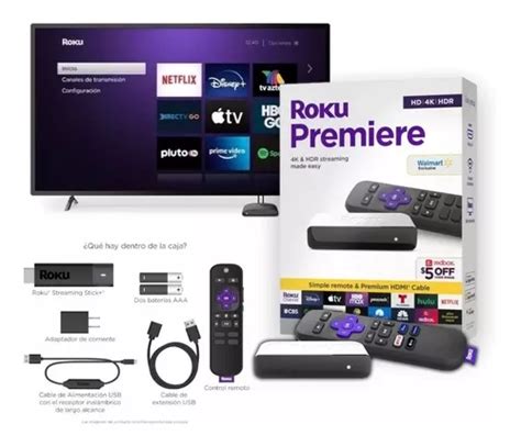 Roku Premier 4k hdr Reproductor Cable Hdmi Control Envío gratis