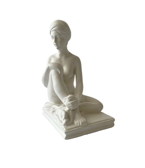 Art Deco Female Nude Figurine Female Statue Plaster Sculpture Etsy