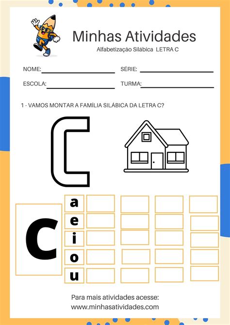 Atividades Para Treinar A Família Silábica Do C