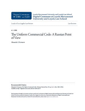 Fillable Online The Uniform Commercial Code A Russian Point Fax Email