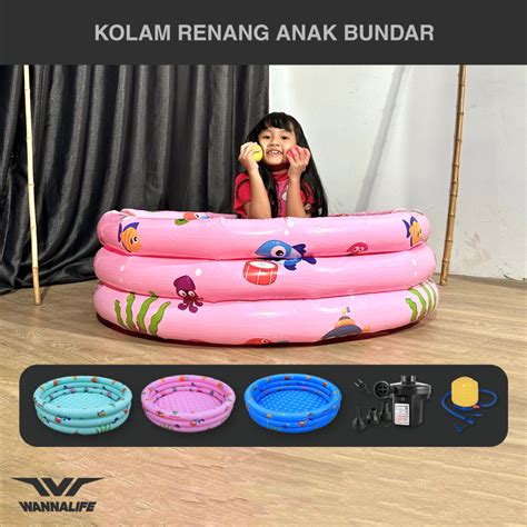 Jual Kolam Renang Anak Bulat Wannalife Mandi Bola Tiup Inflatable Pool