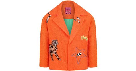 King Naked Hold Me Oversize Coat In Orange Lyst Uk