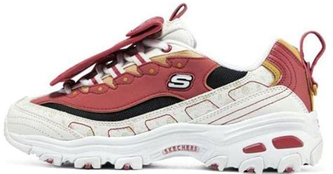 Skechers Dlites Cny White In Red Lyst