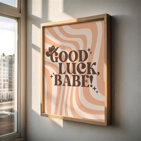 Good Luck Babe X Chappell Roan Pink Retro Funky Typography Fun Home Decor Printable Digital