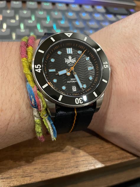 Phoibos Wave Master with strap options : r/MicrobrandWatches