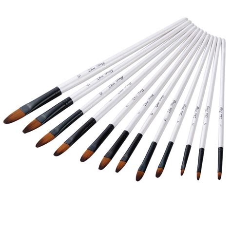 12 Stks Set Nylon Haar Aquarel Kwast Pen Set Voor Grandado