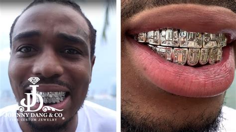 Quavos 250000 Emerald Cut Grillz Custom Gold Grillz