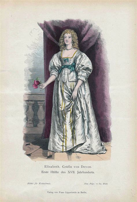 "Elisabeth, Gräfin von Devon. Erste Hälfte des XVII. Jahrhunderts