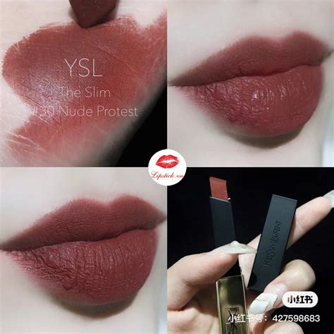 Review Son YSL Slim 30 Nude Protest Màu Đỏ Nâu Sành Điệu Nhất