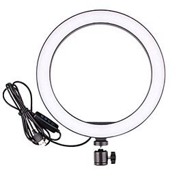 Ring Light Sem Tripé Iluminador Led Usb 6 5 Polegadas KP PL17