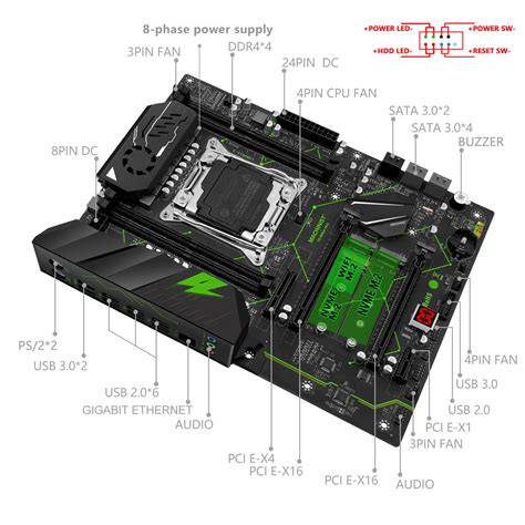 MACHINIST Placa Base MR9A PRO X99 LGA2011 3 Compatible Con DDR4 RECC