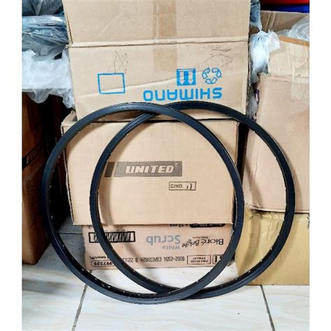 jual velg rims  murni lubang  alloy hitam  set shopee indonesia