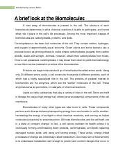 Introduction to Biochemistry - LECTURE NOTES - A brief look at the ...