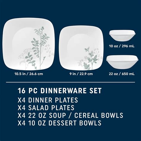 Square Amalie Piece Dinnerware Set Service For Chicago Cutlery