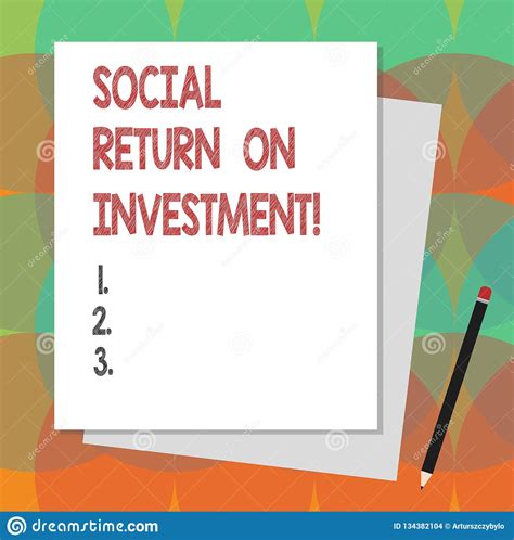 text sign showing social return  investment conceptual photo invest