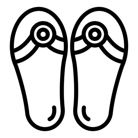 Premium Vector Top View Sandals Icon Outline Top View Sandals Vector