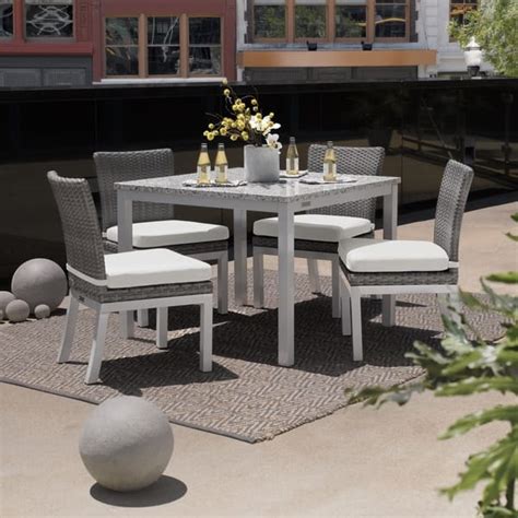 Oxford Garden Travira 5 Piece 39 Inch Lite Core Ash Dining Table