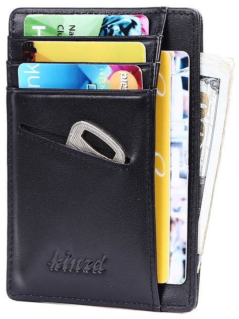 Mens Slim Wallet RFID Front Pocket Wallet Minimalist Secure Thin Credit ...