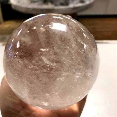 Clear Quartz Sphere Crystal Ball Breathe Inspiring Ts