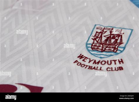 Weymouth Football Club Logo From 1992 Away Shirt Stock Photo Alamy