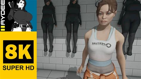 Chell Portal Mod Haydee 2 Haydee Redux White Zone Hardcore Walkthrough 8K HDR YouTube