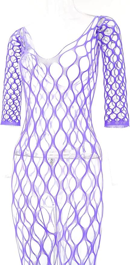 Amazon chu U chu Lingerie Collection フィッシュネットボディストッキング FBS 003 パープル スケスケ セクシーランジェリー chu U