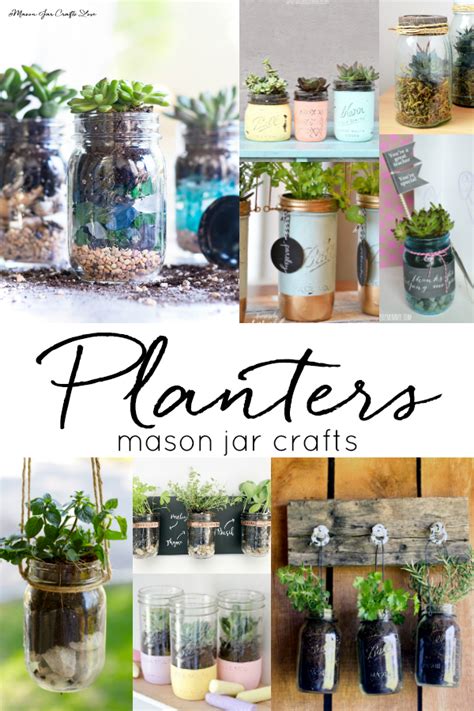 Mason Jar Planters - Mason Jar Crafts Love