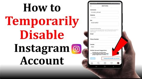 How To Temporarily Disable Instagram Account Deactivate Instagram