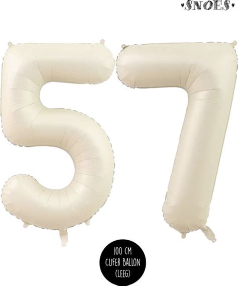Cijfer Helium Folie Ballon XL Jaar Cijfer Beige Caramel Satijn Nude Bol