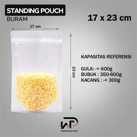 10 Pcs Standing Pouch Buram Matte Ziplock FROSTED Standing