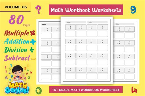 Math Worksheets for 1st Grade Graphic by mirazoozeCreative Fabrica