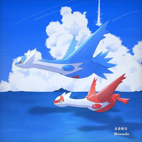 Latias And Latios Pokemon And 2 More Drawn By Kinunuko Danbooru