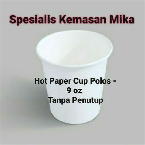 Jual Pcs Hot Paper Cup Oz Putih Polos Ml Gelas Kertas Oz Putih Polos Ml Tahan