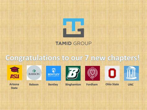 tamid welcomes   chapters tamid group