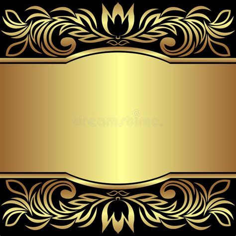 Luxury Background Decorated The Golden Royal Borders Invitation