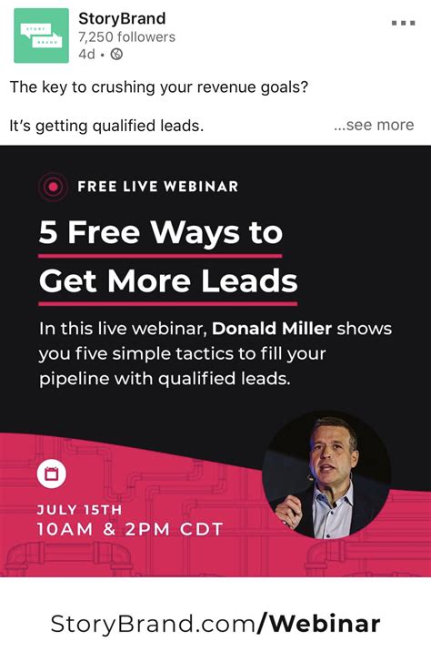 Linkedin Webinar Post Examples For Promotion Be The Bean
