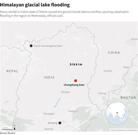 Himalayan Lake Flooding Kills 14 More Than 100 Missing In India The