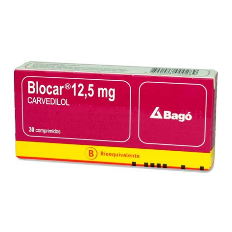 Blocar Carvedilol 12 5 Mg 30 Comprimidos