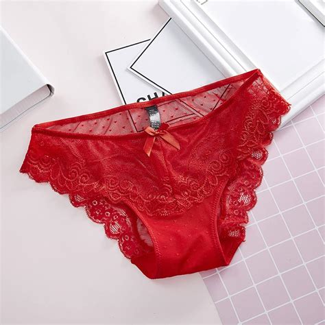 Buy Zzalalana Sexy Lingerie Panties For Women Floral Lace Mesh See Through Erotic Briefs Low