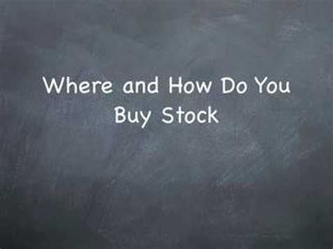 How To Buy Stock Youtube