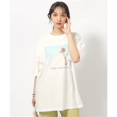 キューティーブロンド Cutie Blonde 接触冷感ゆるっとが今年らしい プリントBIG Tシャツ ホワイト 302 ファッション通販 MAGASEEK マガシーク