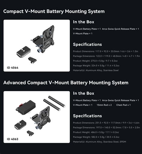 SmallRig Advanced Compact V Mount Battery Mounting Syst