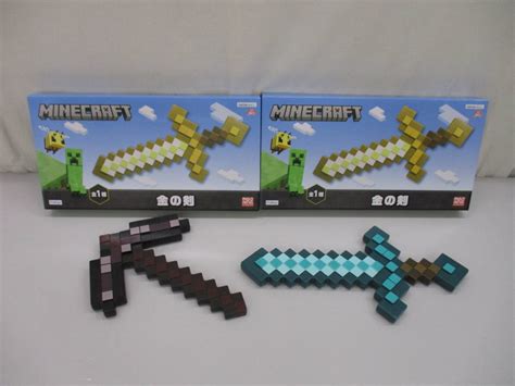 T1214 1a マインクラフト マイクラ 金の剣 ネザライトのツルハシ ダイヤの剣 4点 まとめ ありその他｜売買されたオークション