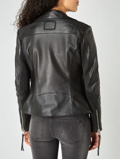 Tigha Lederjacke Im Biker Look Modell Ania Black Online Kaufen