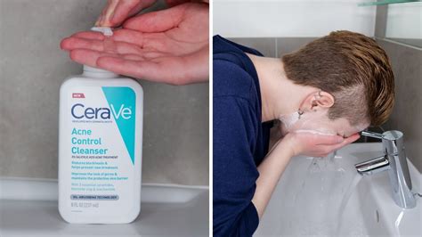 How to use CeraVe Acne Control Cleanser - YouTube