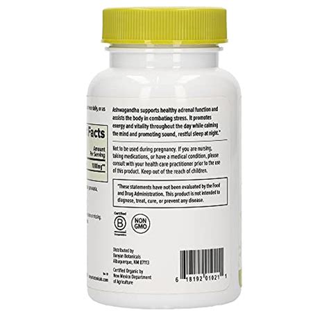 Banyan Botanicals Organic Ashwagandha Supplement Withania Somnifera