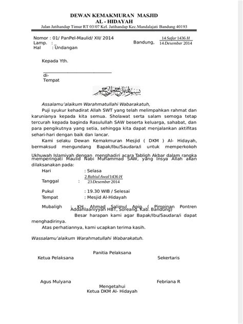 Surat Undangan Pengajian Pdf